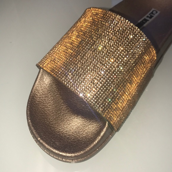 Rose gold rhinestone slides BNWT - Picture 2 of 3